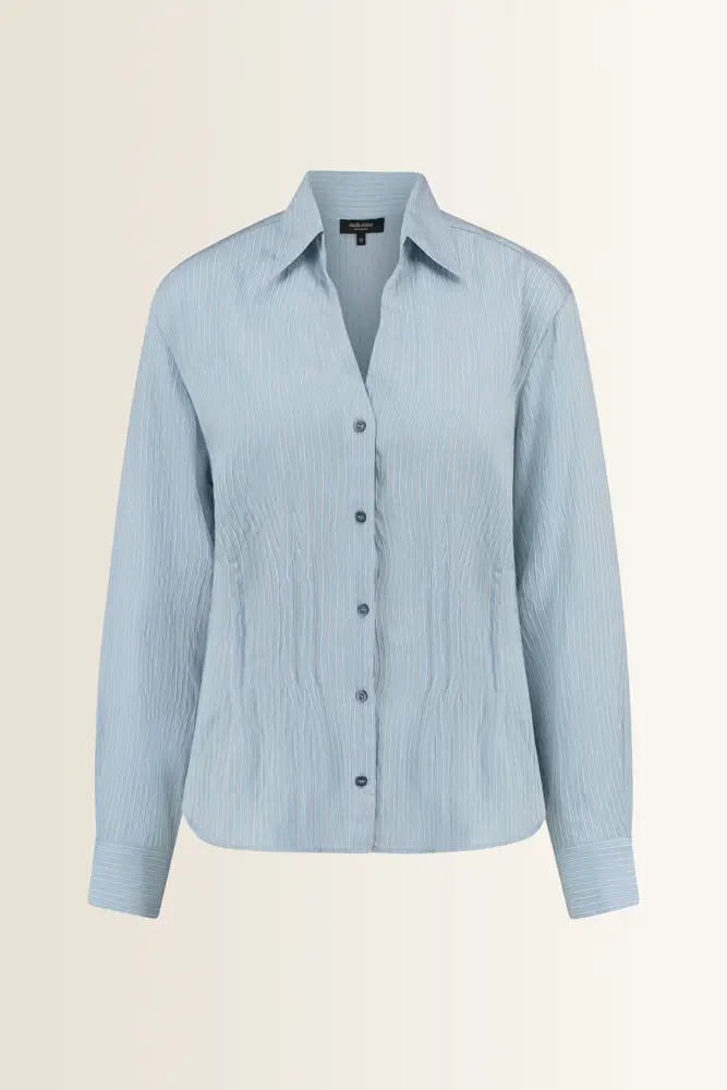 Gestreepte blouse met ingestikte taille