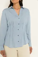 Gestreepte blouse met ingestikte taille