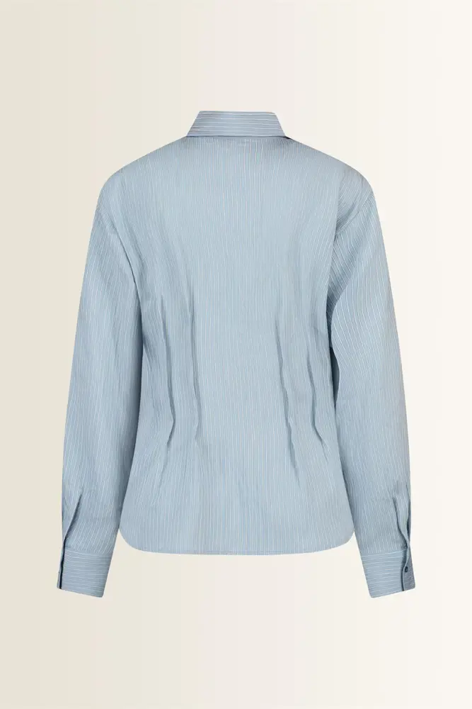 Gestreepte blouse met ingestikte taille