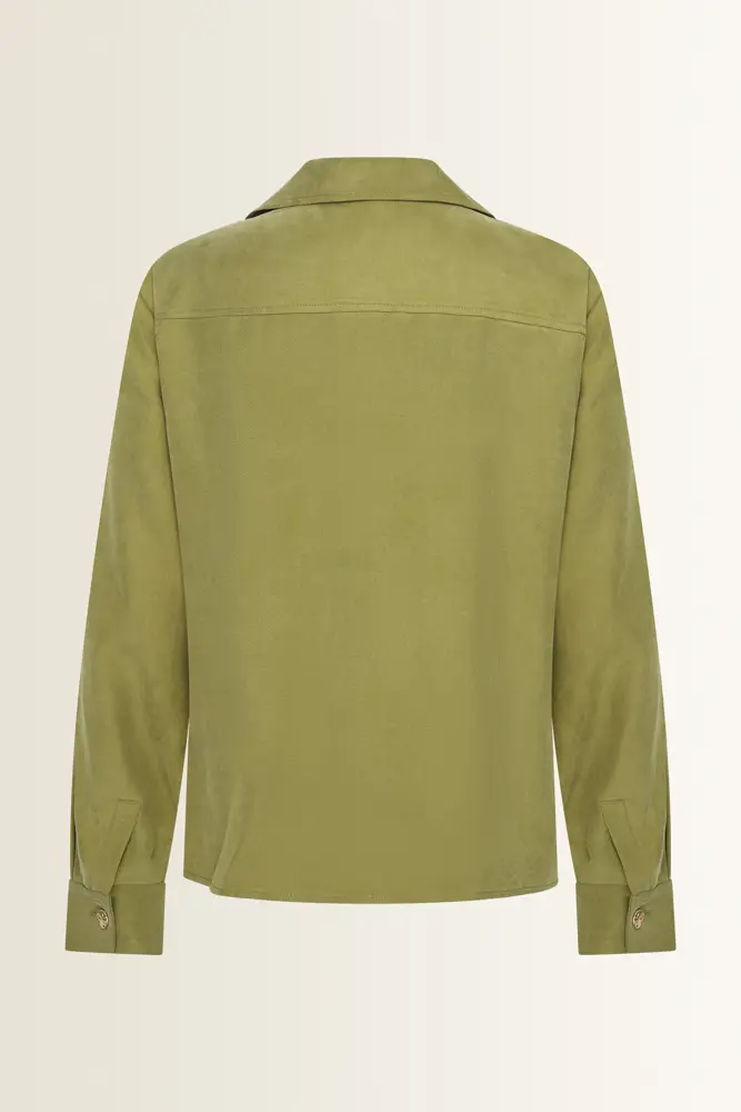 Blouse van glanzend lyocell