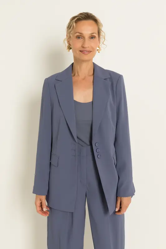 Blazer van crêpe