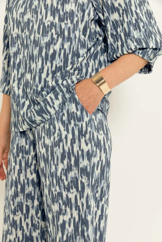 Palazzo print broek van jersey