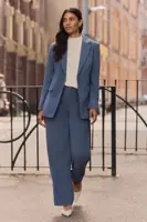 Wijde pantalon van crêpe