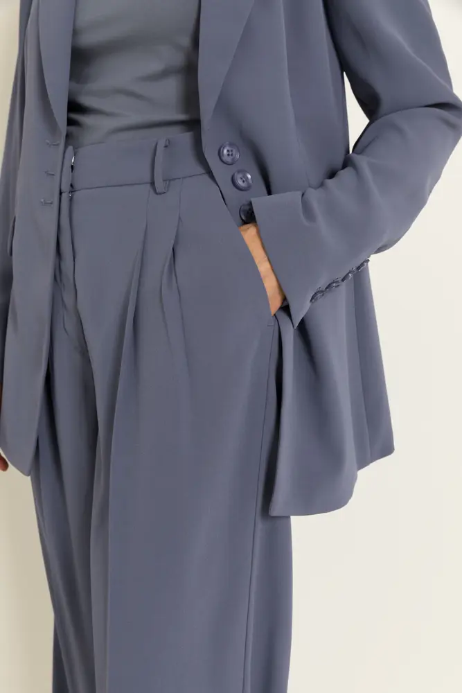 Wijde pantalon van crêpe