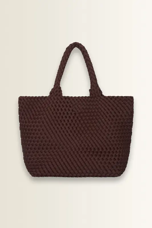 Shopper met vlechtstructuur