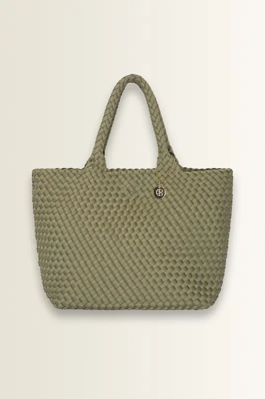 Shopper met vlechtstructuur