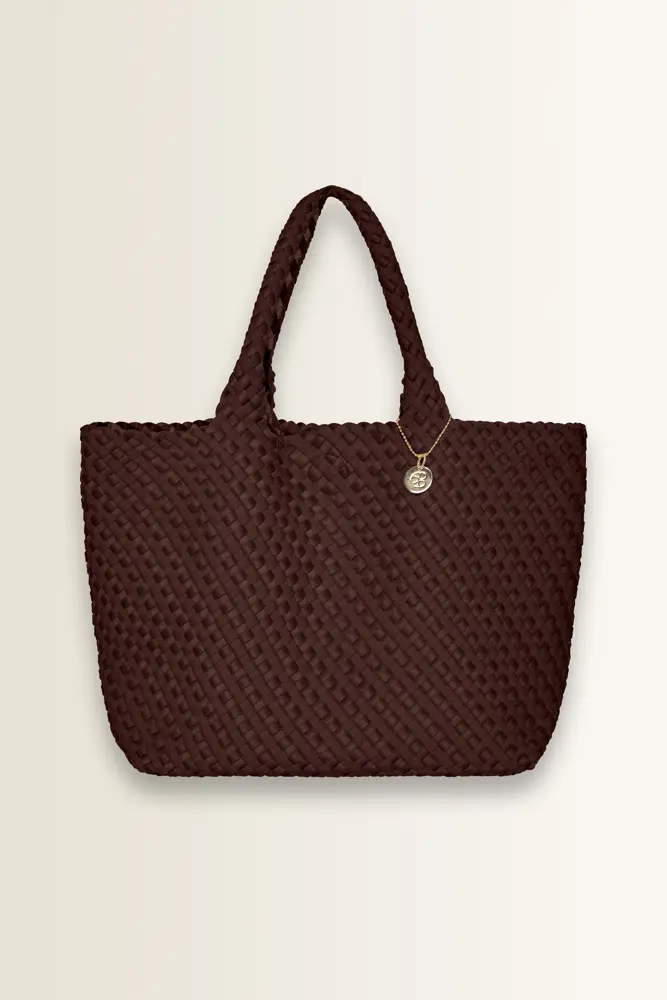 Shopper met vlechtstructuur