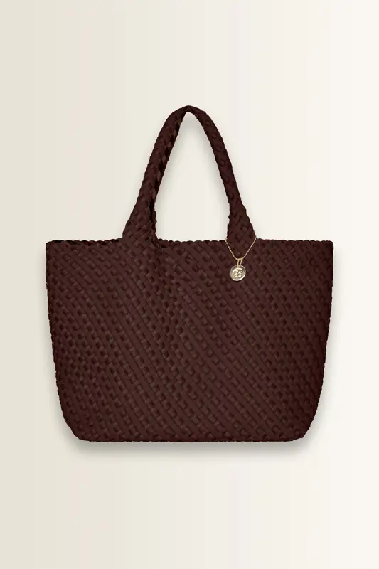 Shopper met vlechtstructuur