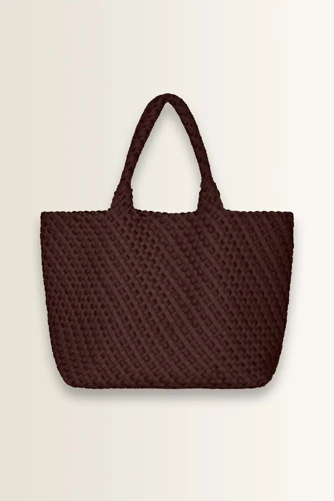 Shopper met vlechtstructuur