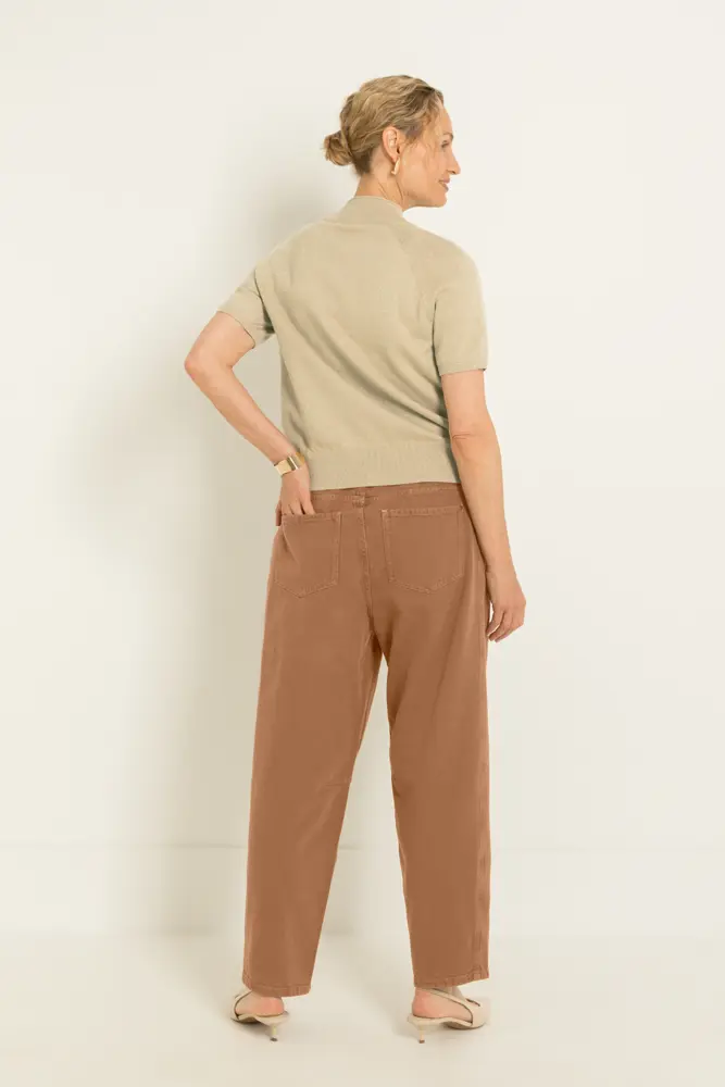 Trui met korte col en lurex-effect
