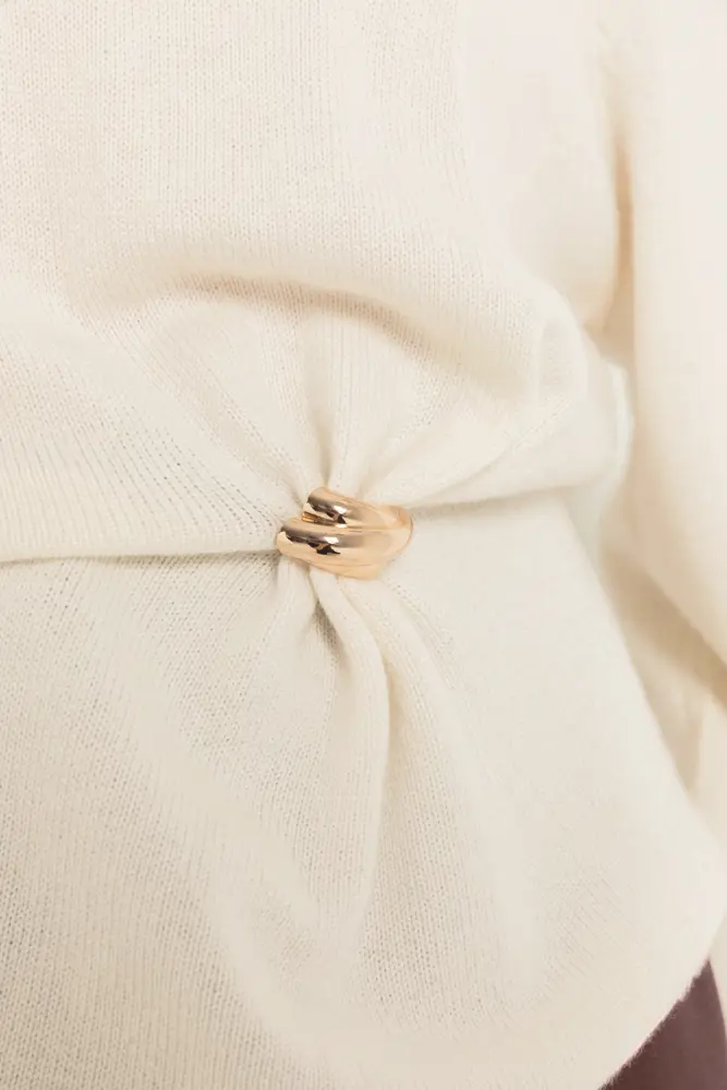 Trui met afneembare broche