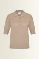 Gebreide polo met metallic garen