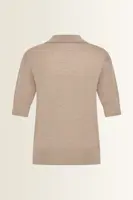 Gebreide polo met metallic garen