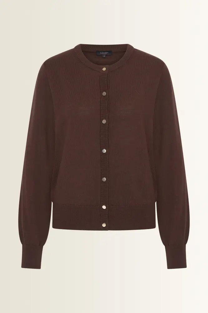 Merinowollen vest met ronde hals
