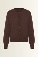 Merinowollen vest met ronde hals