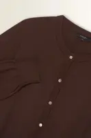 Merinowollen vest met ronde hals