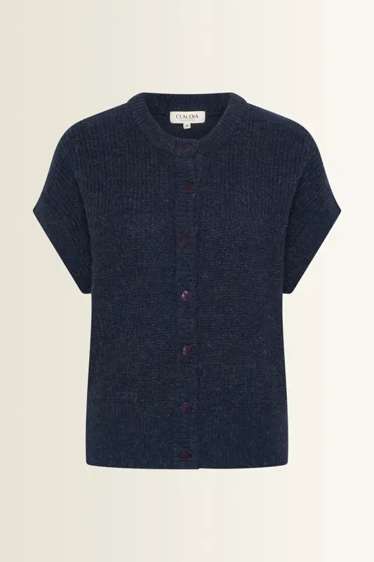Mouwloos vest in alpacamix