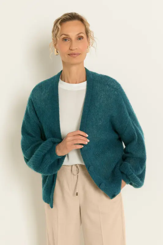 Alpacavest in oversized pasvorm