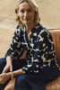 Travel top in kimonomodel met print