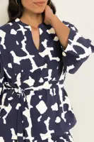 Travel top in kimonomodel met print