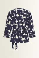 Travel top in kimonomodel met print
