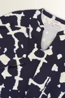 Travel top in kimonomodel met print