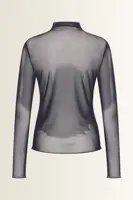 Transparante mesh top met col