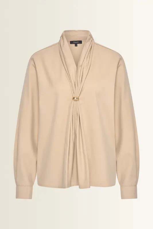Blouse met afneembaar brochedetail