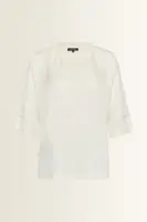 Satijnachtige blouse met driekwartmouwen