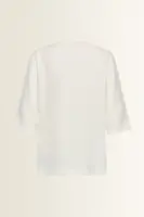 Satijnachtige blouse met driekwartmouwen