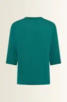 Satijnachtige blouse met driekwartmouwen