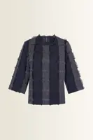 Boxy top met ruitstructuur