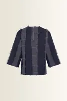 Boxy top met ruitstructuur