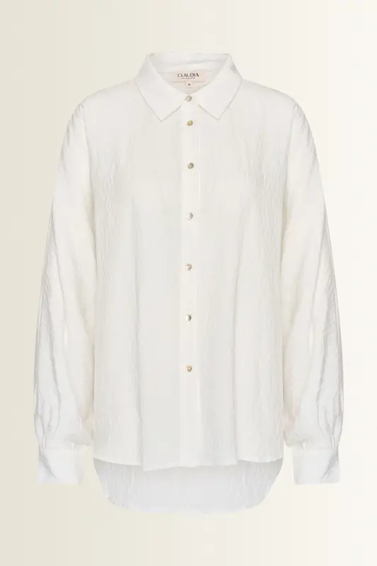 Oversized blouse met volumemouwen
