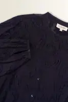 Transparante blouse met borduurstructuur