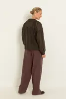 Transparante blouse met brede kraag