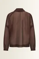 Transparante blouse met brede kraag
