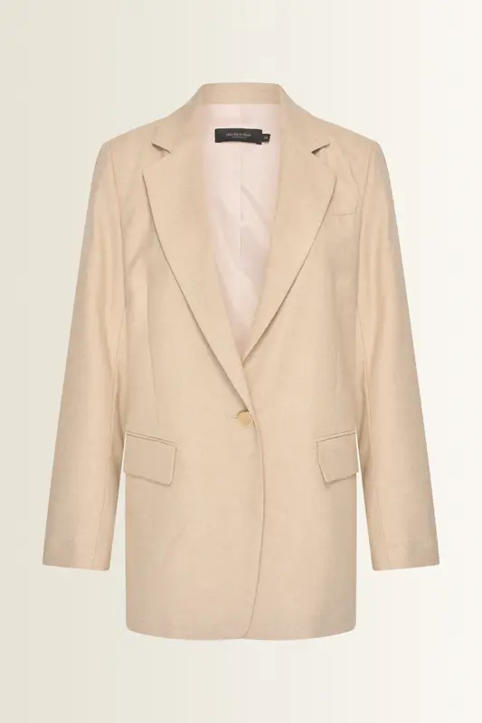 Gevoerde blazer met klassieke reverskraag