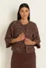 Kort jacquard jasje in tweed-look