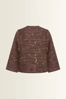 Kort jacquard jasje in tweed-look