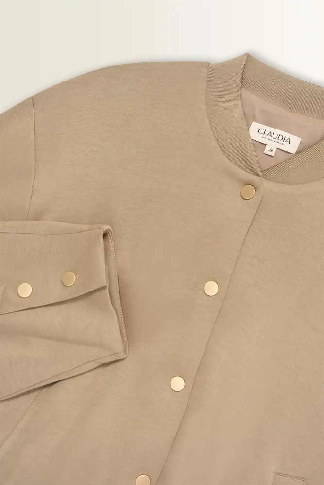 Oversized bomber van sweatstof