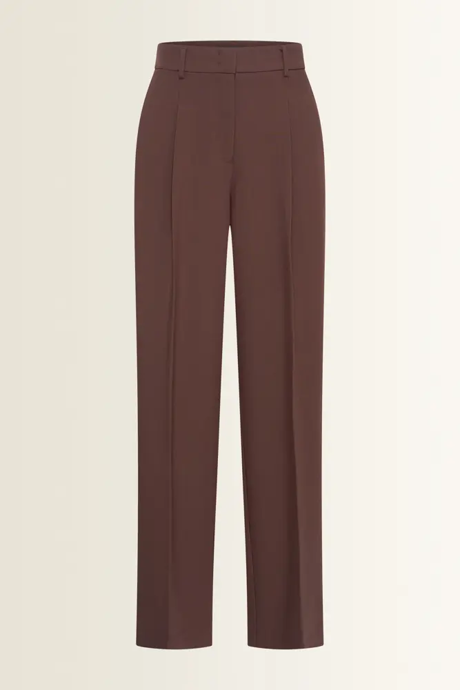 Stretchpantalon met blinde voorsluiting