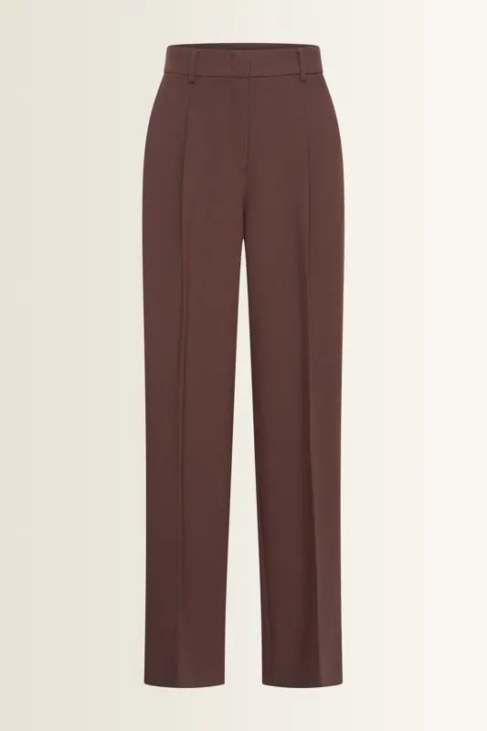 Stretchpantalon met blinde voorsluiting