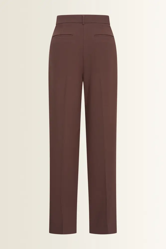 Stretchpantalon met blinde voorsluiting