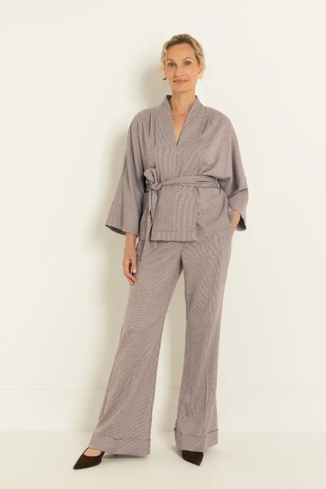 Pantalon met ruitdessin