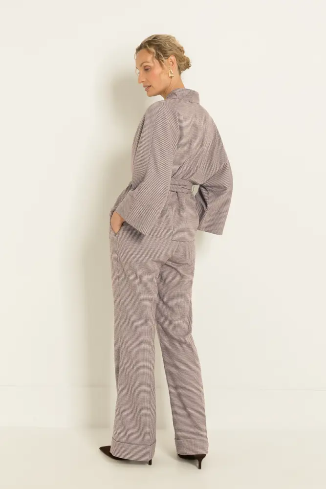 Pantalon met ruitdessin