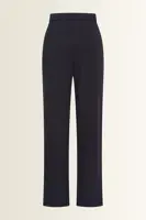 Gestreepte wide-leg broek met elastische taille