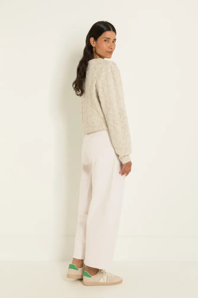 Barrel broek met verlegde zijnaden