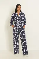 Travel wide-leg broek met print