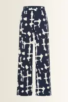 Travel wide-leg broek met print